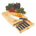 6 Piece Cutlery Set with Drawer Cutting Board